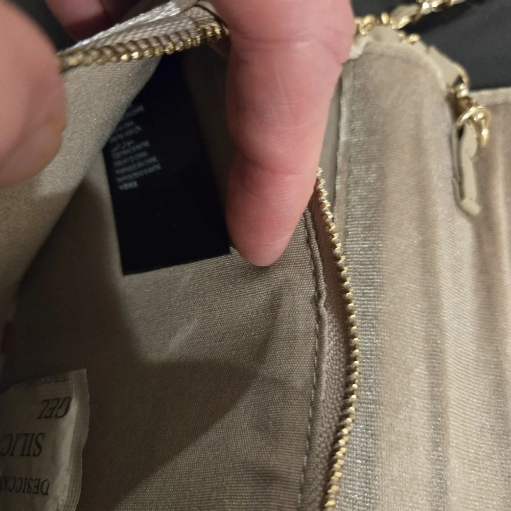 BEBE Purse Clutch Suede Feel Quilted‎ Crossbody w/ Removeable Strap